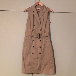 Banana Republic Khaki Cotton Trench Dress w/ Belt